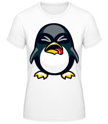 Funny Penguin - Camiseta básica de mujer - Blanco - delante