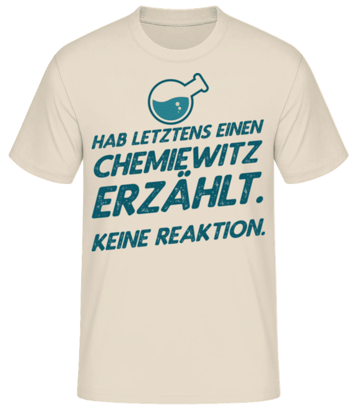 Vorschau: Chemiewitz - Männer Basic T-Shirt - Creme - Vorne
