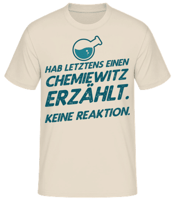 Chemiewitz - Männer Basic T-Shirt - Creme - Vorne