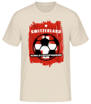 Switzerland World Championship - Men's Basic T-Shirt - Cream - Front