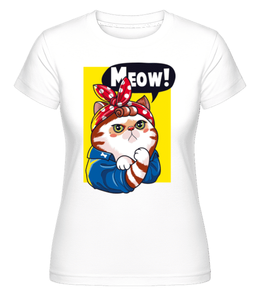 Aperçu: Meow -  T-shirt Shirtinator femme - Blanc - Devant
