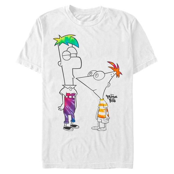 Aperçu: Disney Classics - Phinéas et Ferb - Phineas and Ferb Boys of Tie Dye - Homme T-shirt - Blanc - Devant Aperçu: Disney Classics - Phinéas et Ferb - Phineas and Ferb Boys of Tie Dye - Homme T-shirt - Blanc - Devant