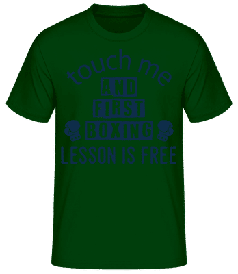 Free Boxing Lessons - T-shirt standard Homme - Vert bouteille - Devant