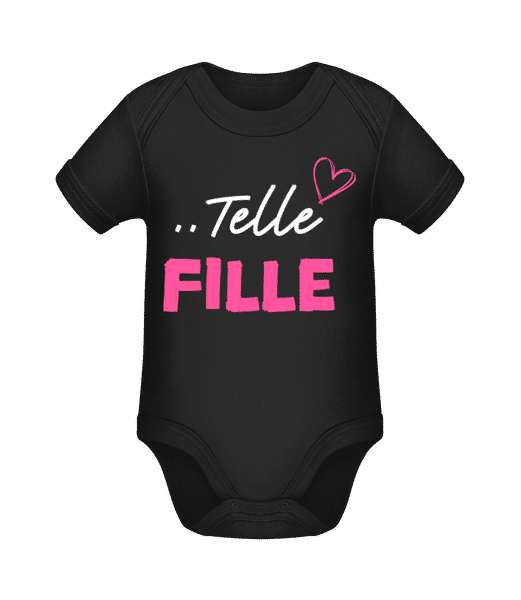 Aperçu: Telle Fille - Body manches courtes bio - Noir - Devant