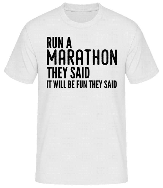 Vorschau: Run A Marathon - Männer Funktionsshirt - Weiß - Vorne