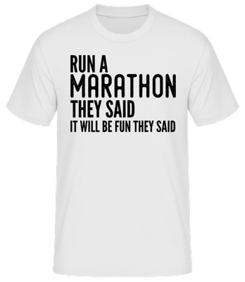 Run A Marathon - Männer Funktionsshirt - Weiß - Vorne