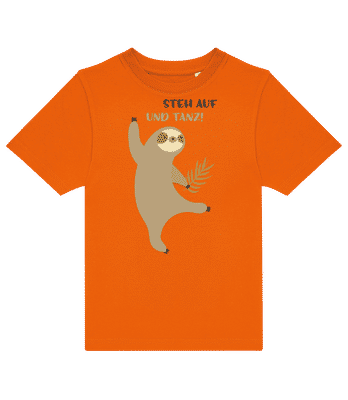Steh Auf Und Tanz - Kinder T-Shirt B&C - Orange - Vorne