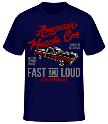 American Muscle Car - Männer Basic T-Shirt - Marine - Vorne