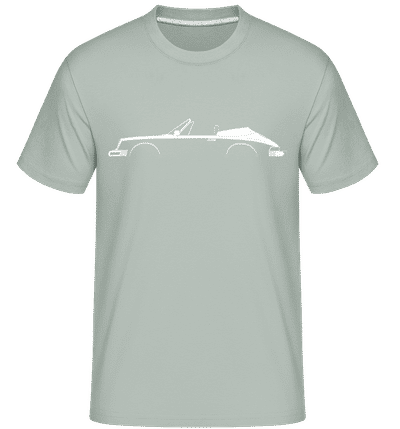 'Porsche 911 Carr.3.2 Cabrio' Silhouette - Shirtinator Men's T-Shirt - Mint Green - Front