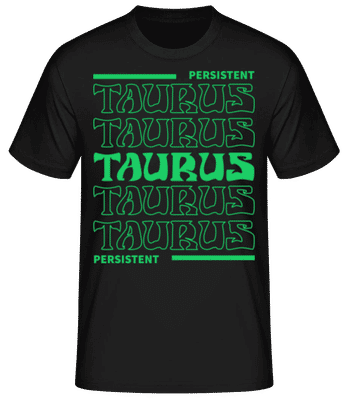 Zodiac Taurus - Pánské basic tričko - Černá - Napřed