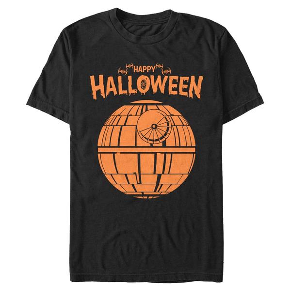 Aperçu: Star Wars - Death Star Happy - Halloween - Homme T-shirt - Noir - Devant