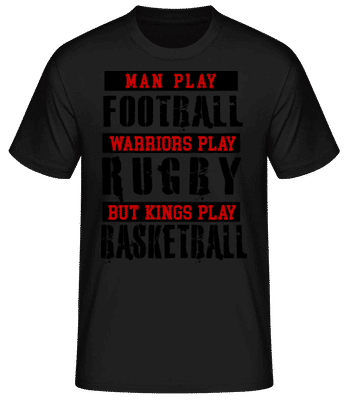 Kings Play Basketball - T-shirt homme B&C - Noir - Devant