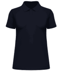 Frauen Poloshirt Slim Fit - Marine - Vorne
