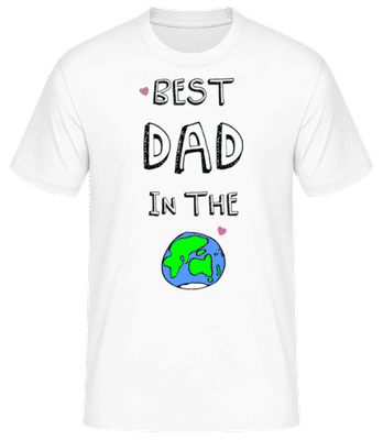 Worlds Best Dad - Pánské basic tričko - Bílá - Napřed