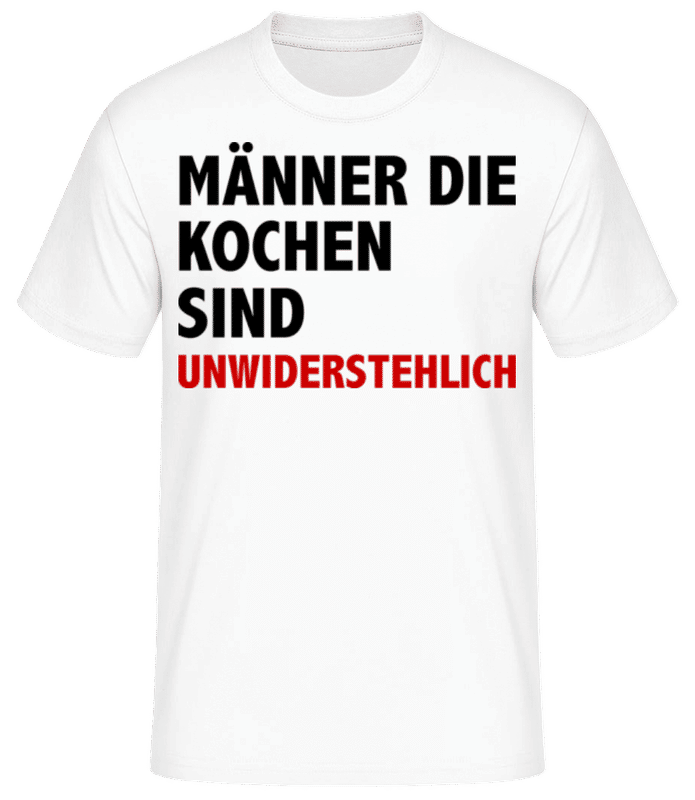 Vorschau: Köche Unwiderstehlich - Männer Basic T-Shirt - Weiß - Vorne
