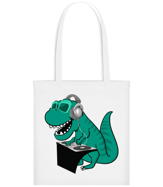 Aperçu: T-Rex DJ - Tote Bag - Blanc - Devant