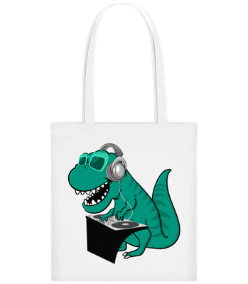 T-Rex DJ - Tote Bag - Blanc - Devant
