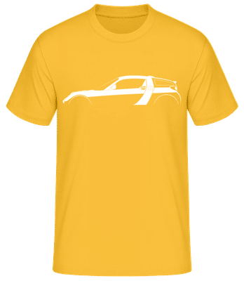 'Smart Roadster Coupe' Silhouette - Men's Basic T-Shirt - Golden yellow - Front