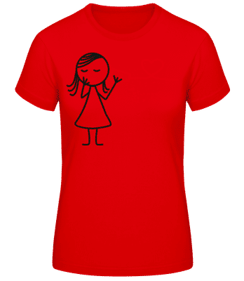 Ligne téléphonique femme - T-shirt standard Femme - Rouge - Devant