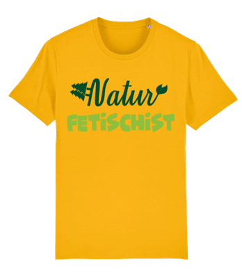 Natur Fetischist - Männer Bio T-Shirt Stanley Stella 2.0 - Gelb - Vorne