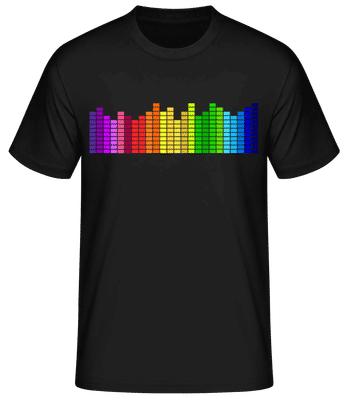 Regenbogen Soundbars - Männer T-Shirt B&C - Schwarz - Vorne