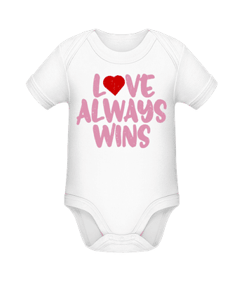 Love Always Wins - Body manches courtes bio - Blanc - Devant
