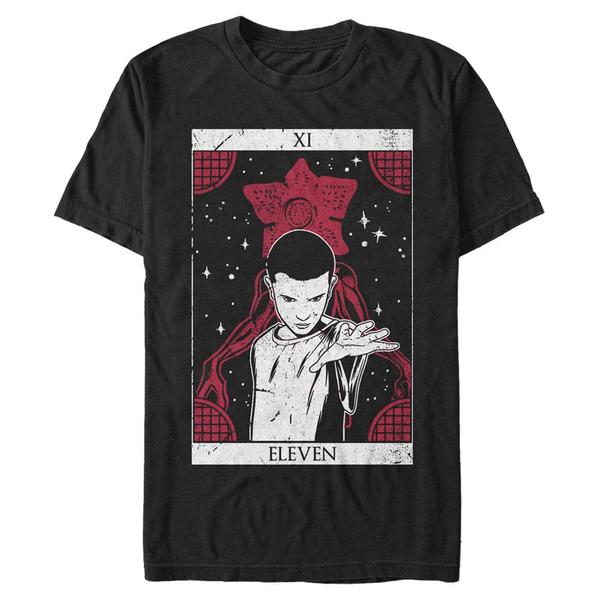 Aperçu: Netflix - Stranger Things - Eleven & Demogorgon Eleven Tarot - Homme T-shirt - Noir - Devant