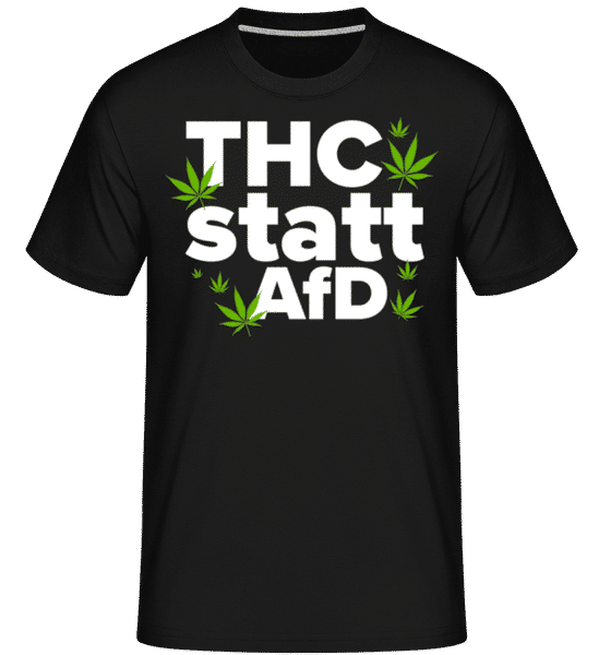 Aperçu: THC Statt AfD -  T-Shirt Shirtinator homme - Noir - Devant