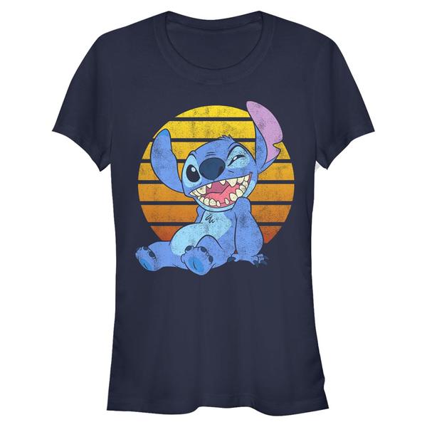 Aperçu: Disney Classics - Lilo & Stitch - Stitch Bright - Femme T-shirt - Bleu marine - Devant