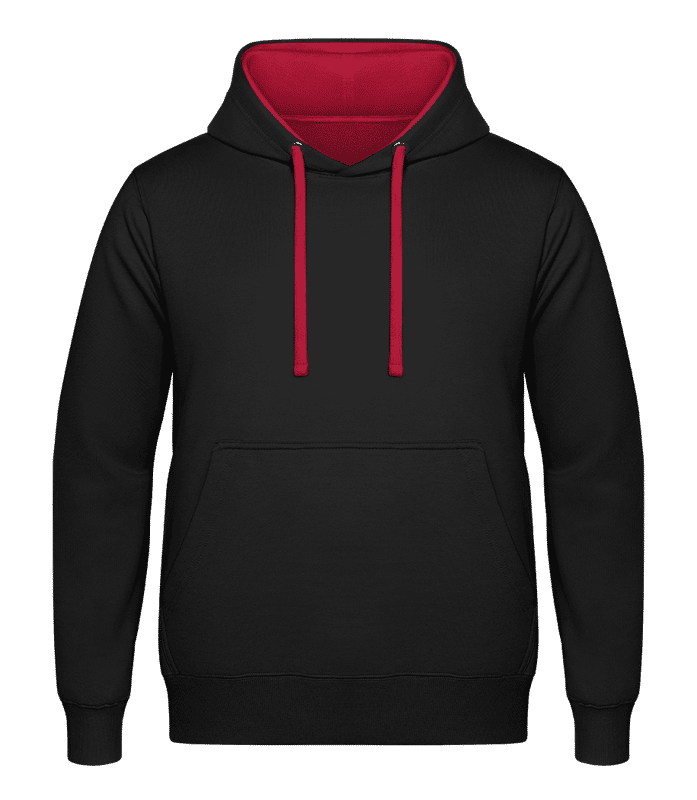 Sweat à capuche bicolore unisexe Awdis – Vue de face