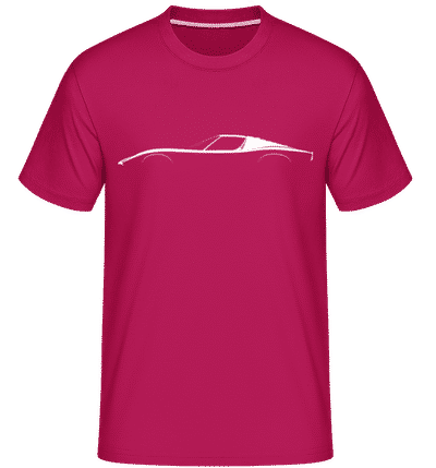 'Lamborghini Miura' Silhouette - Shirtinator Men's T-Shirt - Magenta - Front