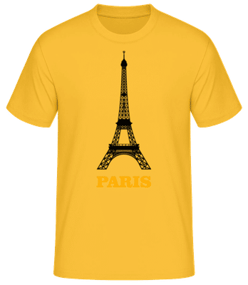Paris Skyline 2 - Männer T-Shirt B&C - Goldgelb - Vorne