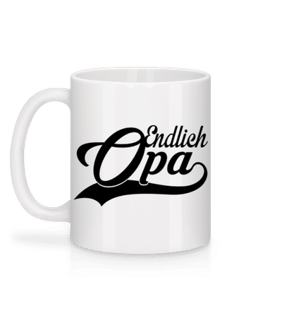 Endlich Opa - Tasse - Weiß - Hinten