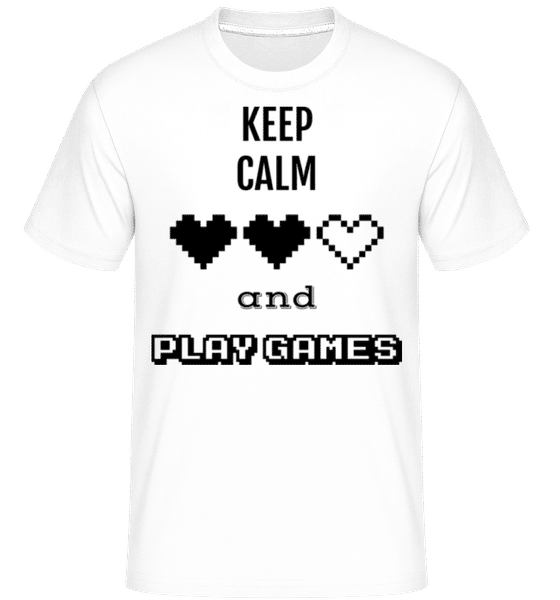 Aperçu: Play Games -  T-Shirt Shirtinator homme - Blanc - Devant