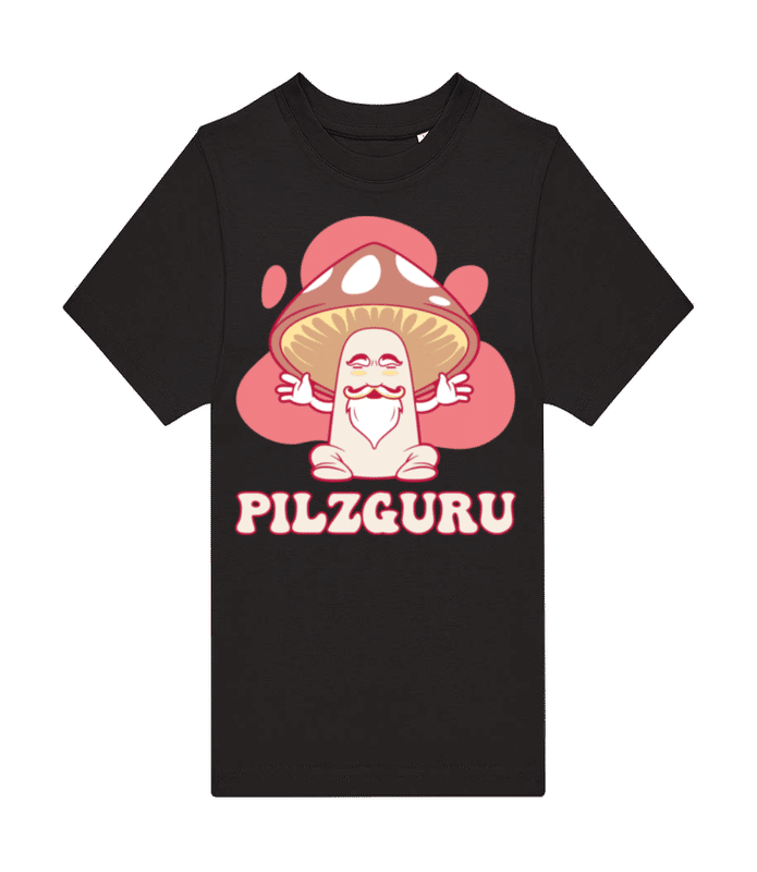 Vorschau: Pilzguru - Kinder T-Shirt B&C - Schwarz - Vorne