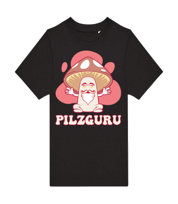 Pilzguru - Kinder T-Shirt B&C - Schwarz - Vorne