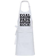 Mein Papa Ist Cooler Koch - Profi Kochschürze - Weiß - Vorne