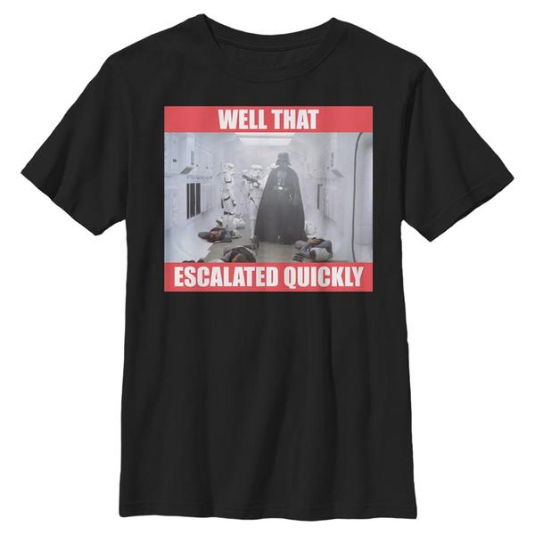 Aperçu: Star Wars - Darth Vader Escalated Quickly - Enfant T-shirt - Noir - Devant