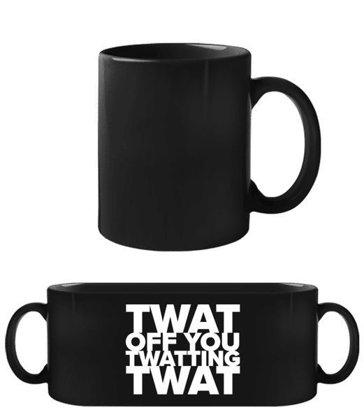 Aperçu: Twat British Slang Funny - Tasse Noire - Noir - Devant