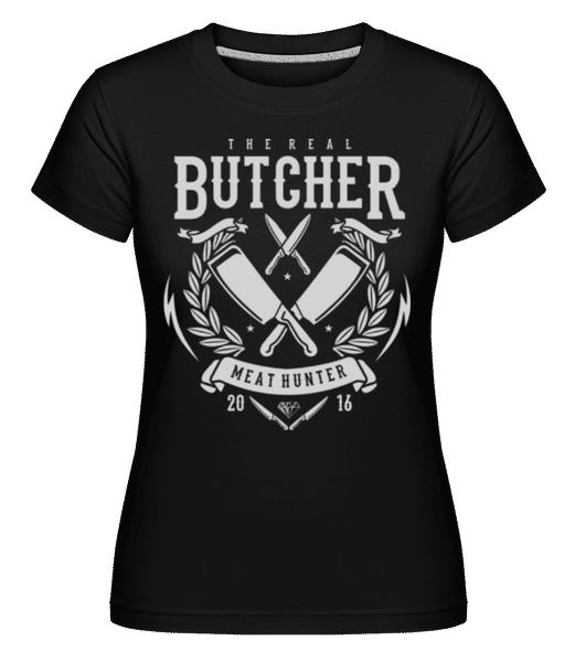 Aperçu: The Real Butcher -  T-shirt Shirtinator femme - Noir - Devant