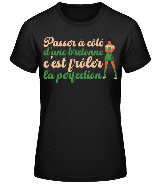 Aperçu: Frôler La Perfection - T-shirt standard Femme - Noir - Devant