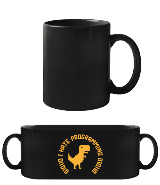 Aperçu: I Hate Programming - Tasse Noire - Noir - Devant
