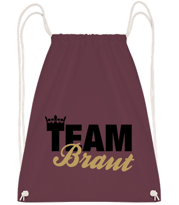 Team Braut Krone - Turnbeutel - Bordeaux - Vorn