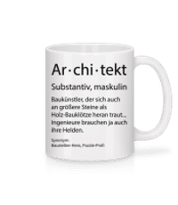 Architekt Quatsch Duden - Tasse - Weiß - Vorne
