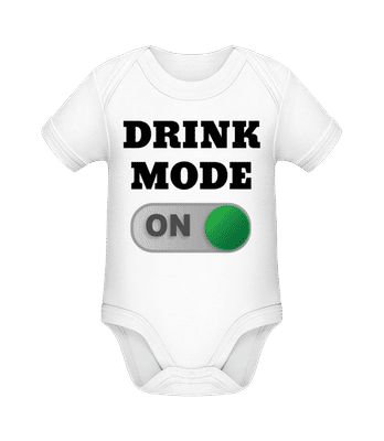 Drink Mode On - Body manches courtes bio - Blanc - Devant