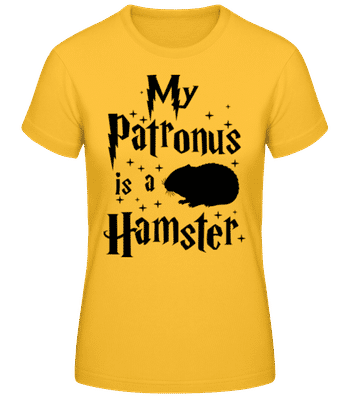My Patronus Is A Hamster - Frauen Basic T-Shirt - Goldgelb - Vorne