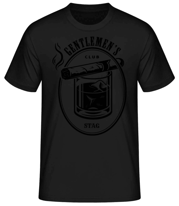 Vorschau: Gentlemen's Club STAG Black - Männer Basic T-Shirt - Schwarz - Vorne