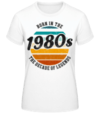 1980 The Decade Of Legends - Frauen Basic T-Shirt - Weiß - Vorne