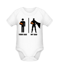 Your Dad, My Dad - Baby Bio Strampler - Weiß - Vorne