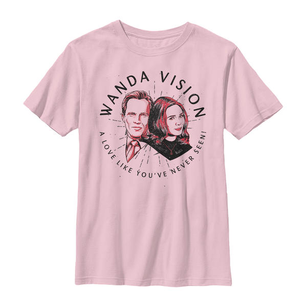 Aperçu: Marvel - WandaVision - La Sorcière rouge & Vision Wanda Badge - Enfant T-shirt - Rose - Devant